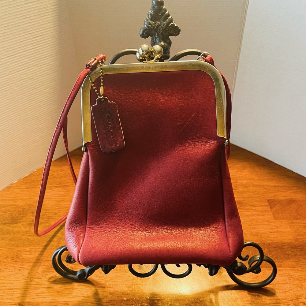 Rare pre creed vintage Coach Bonnie Cashin double kisslock swing bag